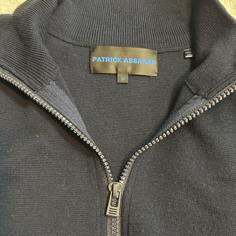 Men's Navy Zip-Up Sweater